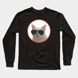 Kitten wearing aviator sunglasses Long Sleeve T-Shirt